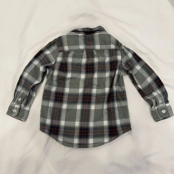 Janie and Jack flannel button down - Picture 2 of 6